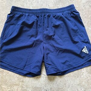Adidas Blue Athletic Shorts Quick-Dry Elastic Waist
